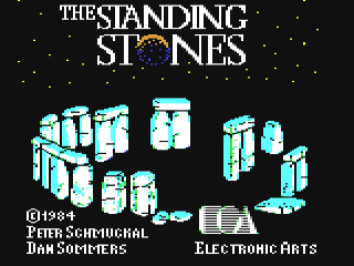 The Standing Stones title screen for Commodore 64